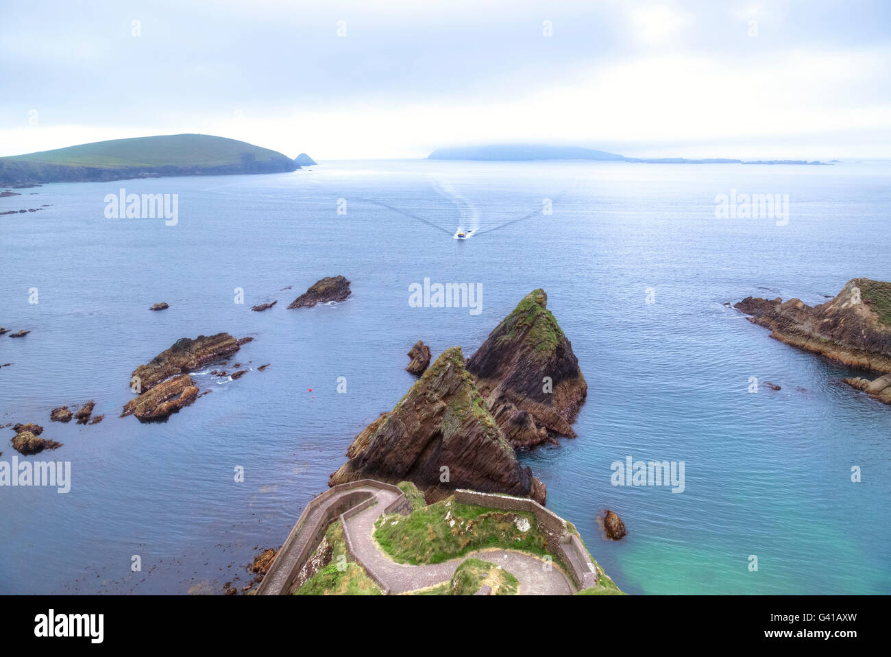 Dunquin, péninsule de Dingle, comté de Kerry, Irlande Banque D'Images