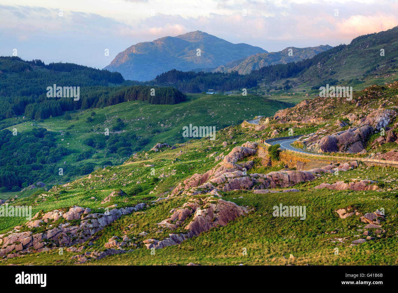 Moll's Gap, Macgillycuddy Reeks, Ring of Kerry, Irlande Banque D'Images