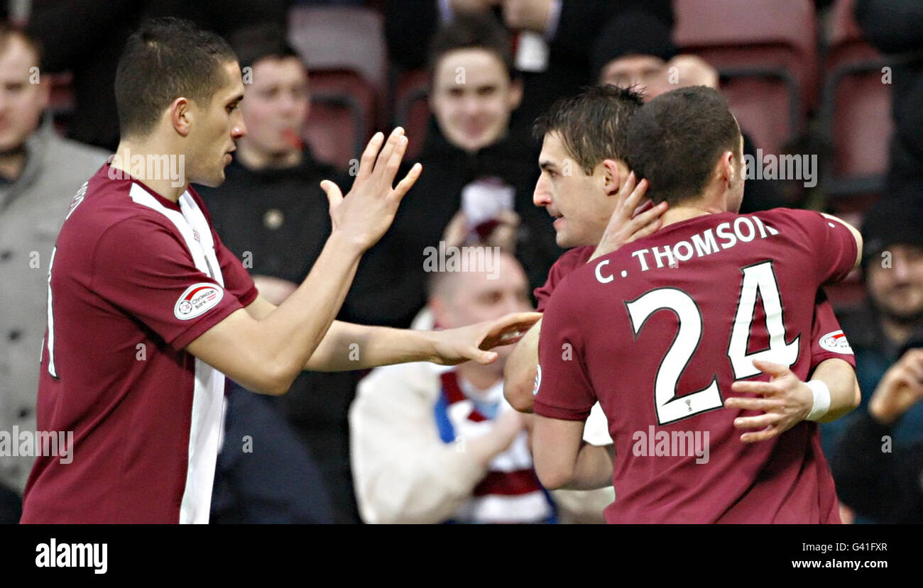 Soccer - Clydesdale Bank Scottish Premier League - Heart of Midlothian v St Johnstone - Stade de Murrayfield Banque D'Images