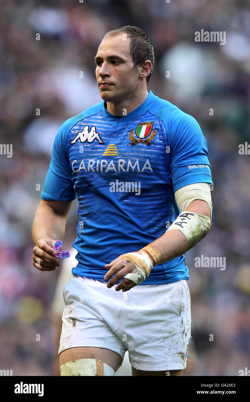 Rugby Union - RBS 6 Nations Championship 2011 - Angleterre / Italie - Twickenham. Sergio Parisse, Italie Banque D'Images