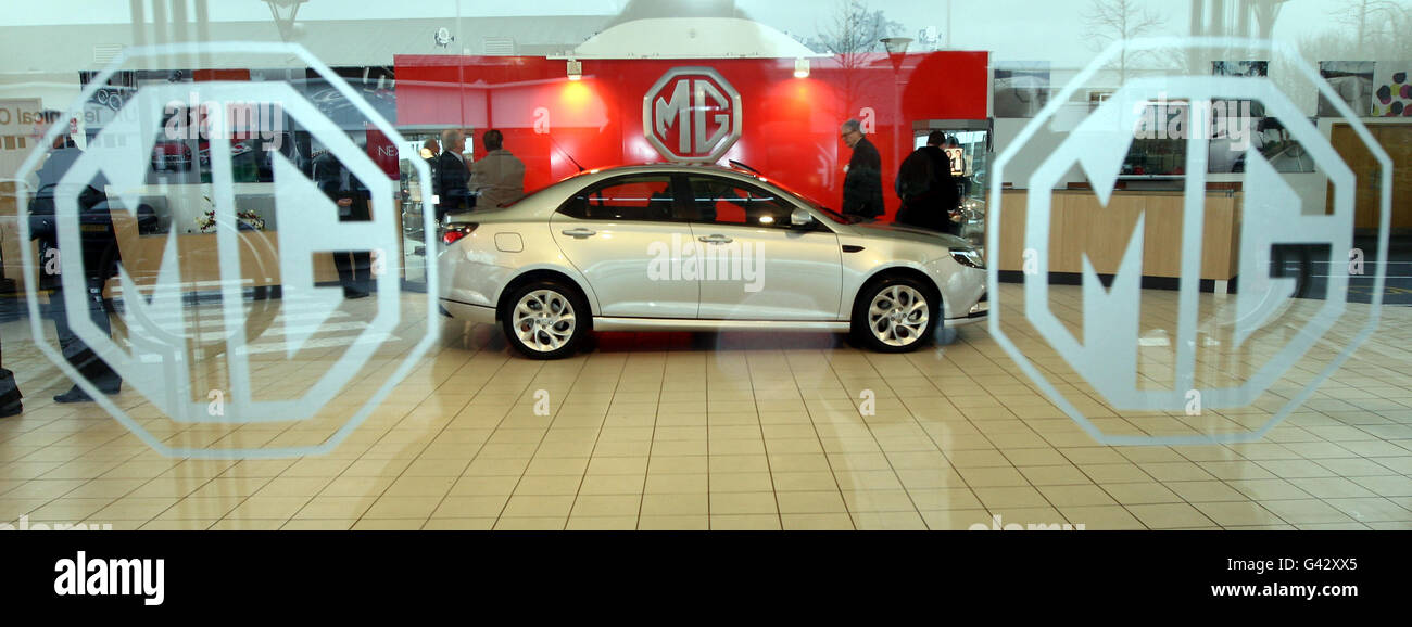 L'usine DE MG Motors Longbridge à Birmingham, où la société a dévoilé aujourd'hui son nouveau logo. Banque D'Images L'usine DE MG Motors Longbridge à Birmingham, où la société a dévoilé aujourd'hui son nouveau logo. Banque D'Images