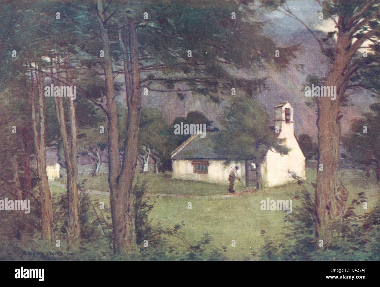 CUMBRIA : Lake district : Wastdalehead l'Église. Plus petite en Angleterre ?, 1908 imprimer Banque D'Images