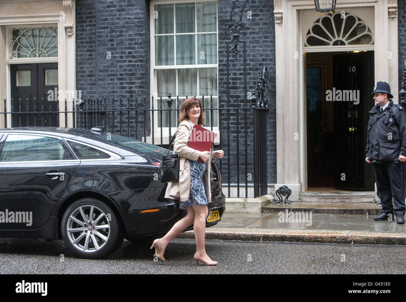 Secrétaire de l'éducation,Nicky Morgan,à Downing Street,London Banque D'Images