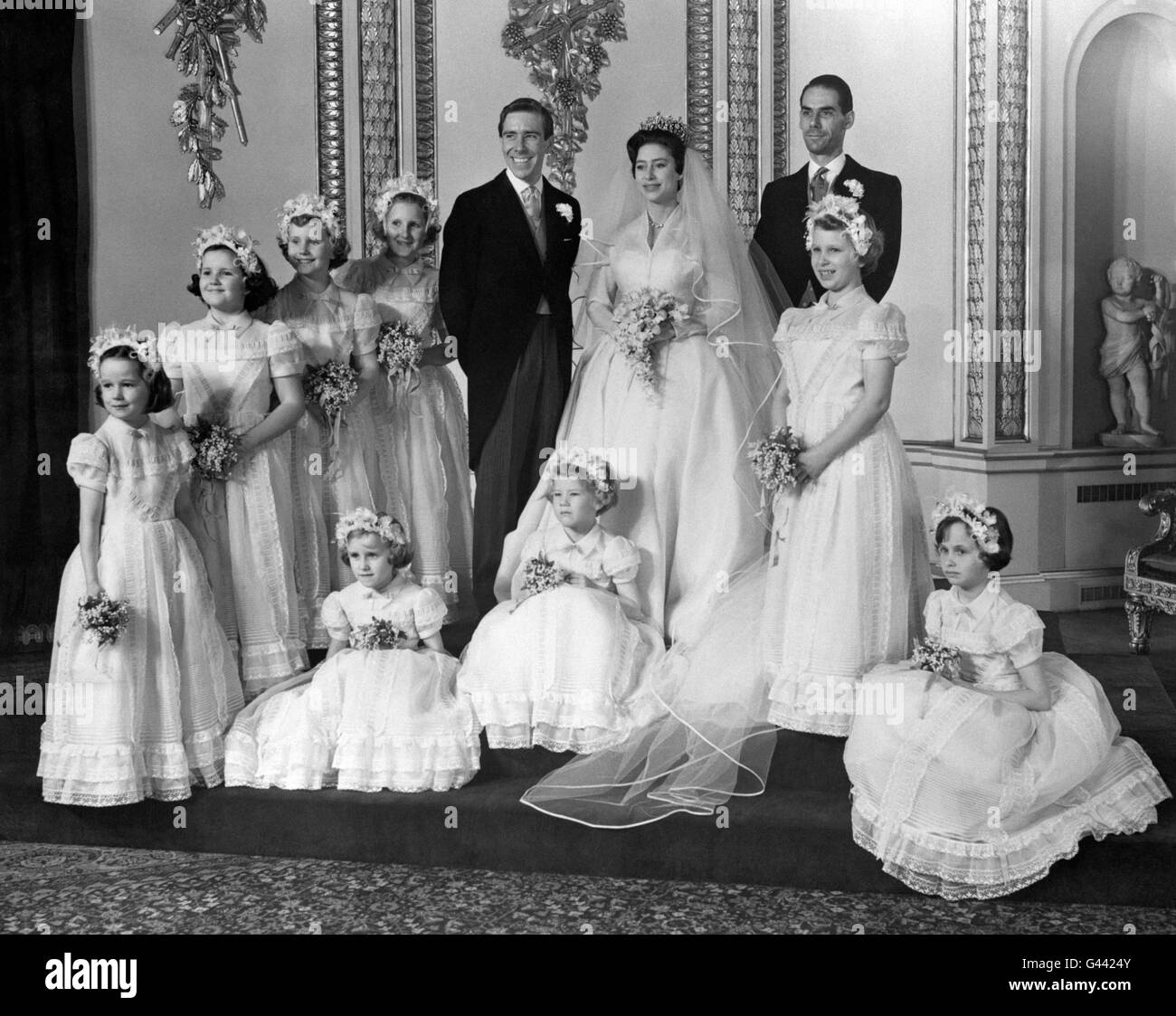 Image - Princess Margaret et Antony Armstrong-Jones Mariage - Buckingham Palace, Londres Banque D'Images