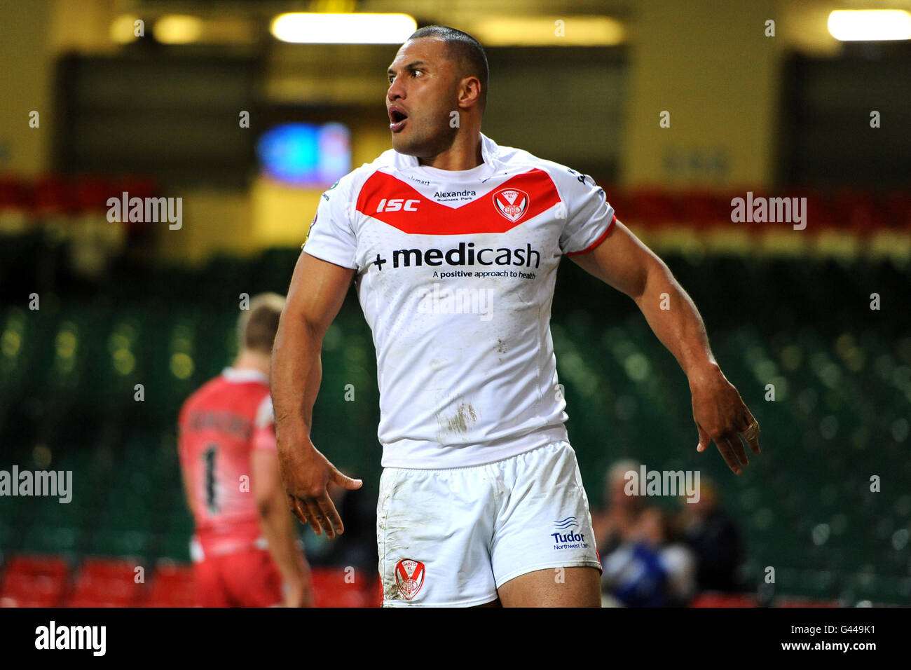 Rugby League - Objectifs du Millénaire pour le week-end magique - Engager Super League - Wigan Warriors v St Helens - Millennium Stadium Banque D'Images