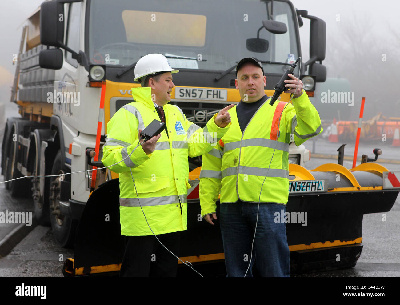 Keith Brown lance un programme pilote de capteur de glace mobile Banque D'Images Keith Brown lance un programme pilote de capteur de glace mobile Banque D'Images