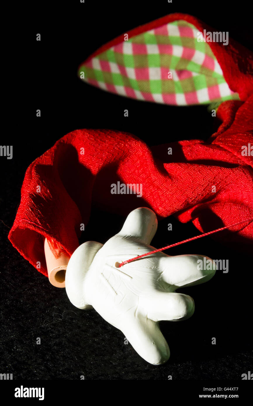 Close-up of a string puppet lying abandonné. Banque D'Images