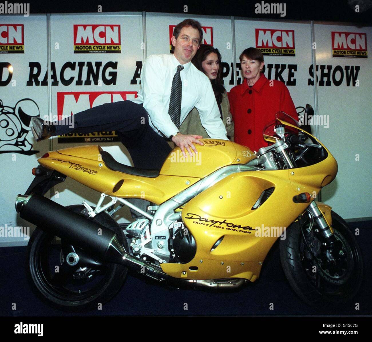 Tony Blair visites Alexandra Palace Road Racing et Superbike Show Banque D'Images