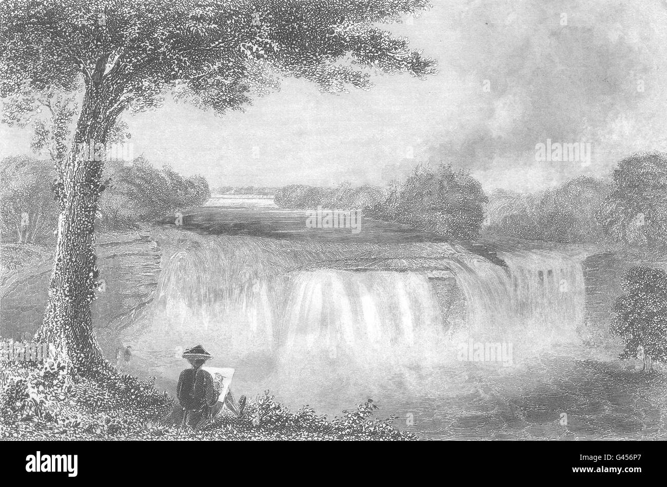 L'ÉTAT DE NEW YORK : Casconchiagon Seneca Falls Little River, le lac Ontario 1768, 1849 Banque D'Images