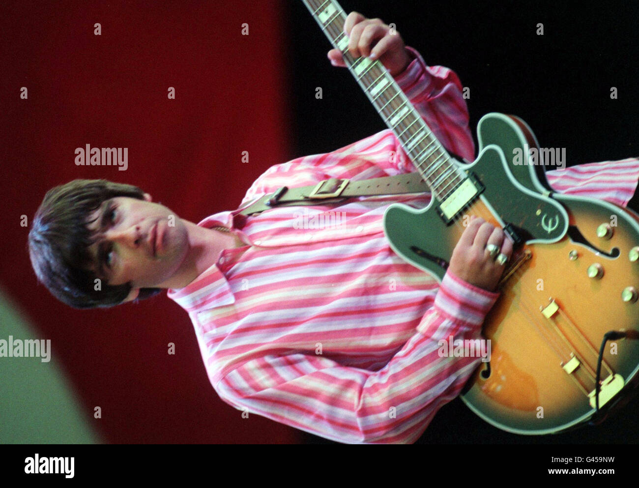 La star de l'oasis Noel Gallagher en concert au Pairc UI Chaoimh près de Cork en République irlandaise ce soir (mercredi). Photos PA. Banque D'Images