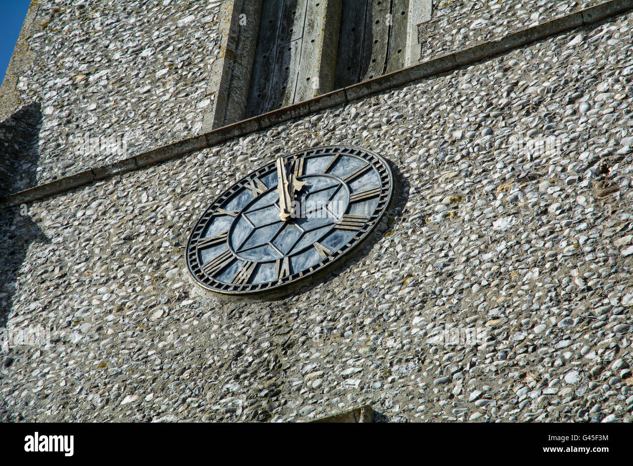 Weybourne horloge de l'église. Banque D'Images