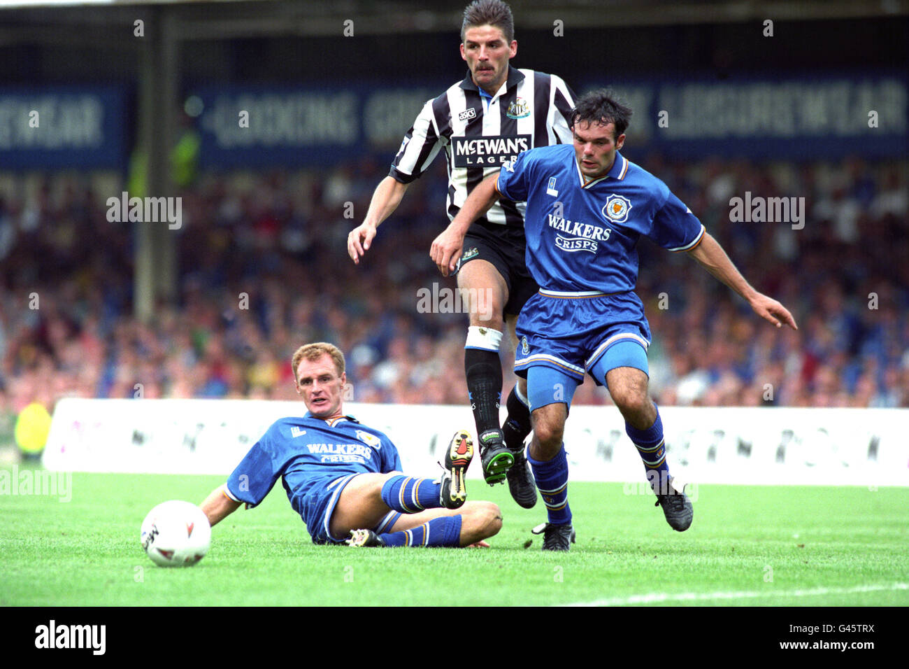 COLIN HILL ET RICHARD SMITH, VILLE DE LEICESTER, SANDWICH PHILIPPE ALBERT, NEWCASTLE UNITED Banque D'Images