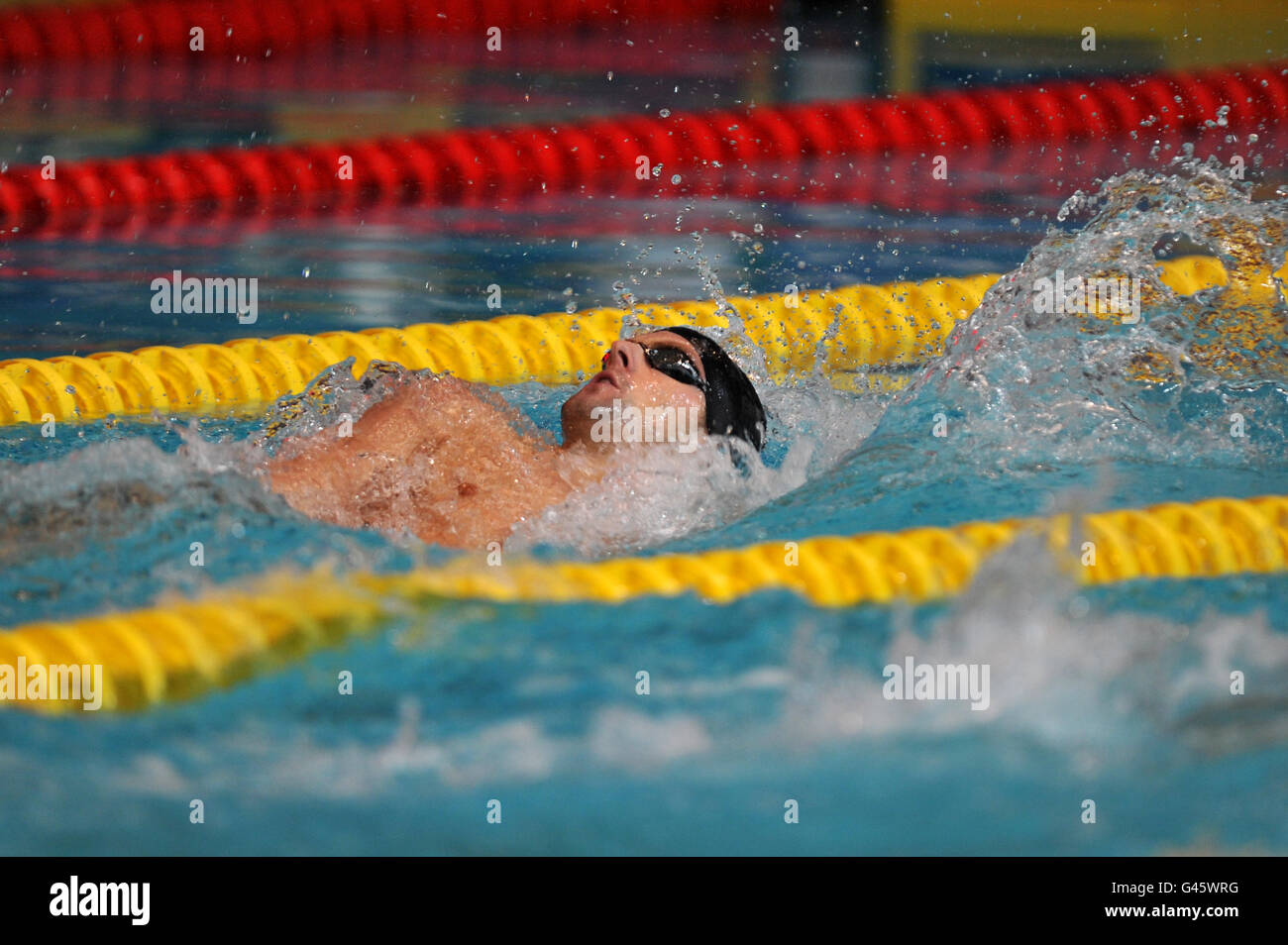 Natation - Championnats britanniques de natation au gaz 2011 - deuxième jour - Centre aquatique de Manchester.Liam Tancock lors de la demi-finale de course de fond de 100 m ouverte pour hommes Banque D'Images