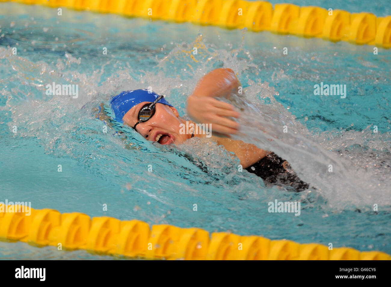 Natation - Championnats britanniques de natation au gaz 2011 - 6e jour - Centre aquatique de Manchester.Cassandra Patten dans le Freestyle féminin de 800 m pendant les championnats de natation de gaz britannique au centre aquatique de Manchester, Manchester. Banque D'Images