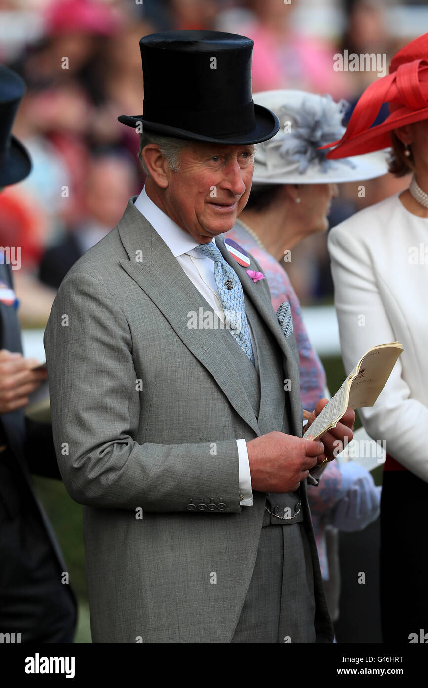 Prince de Galles pendant quatre jours de Royal Ascot, 2016 à Ascot Racecourse. Banque D'Images