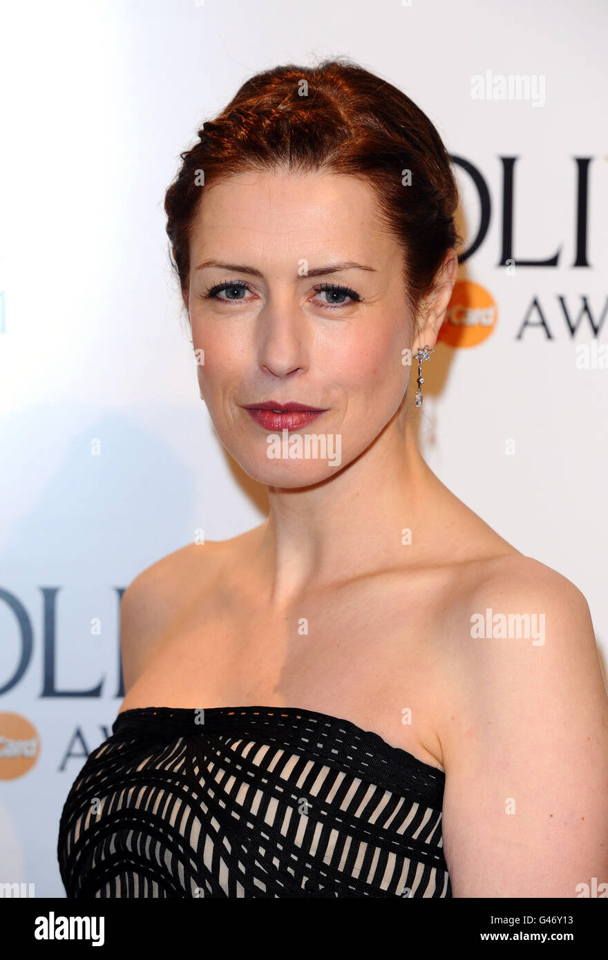 Gina McKee arrive aux Laurence Olivier Awards 2011 au Theatre Royal de Londres. Banque D'Images