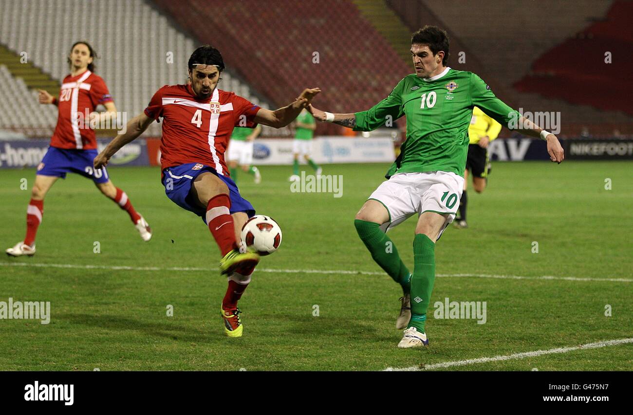 Football - UEFA Euro 2012 - Groupe C - Serbie v Irlande du Nord - Red Star Stadium Banque D'Images