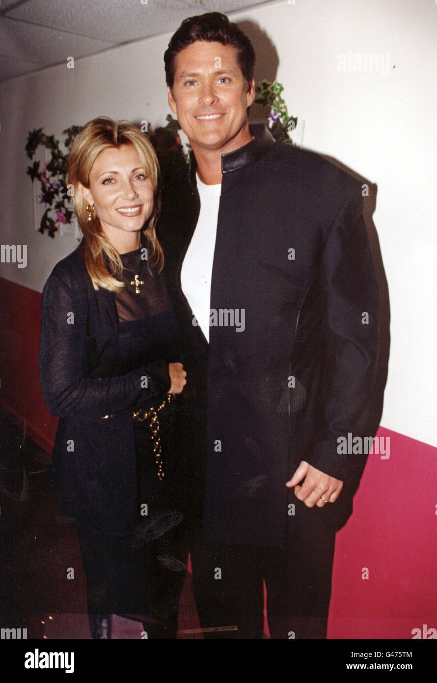 La star de Baywatch David Hasselhoff et sa femme Pamela. Banque D'Images