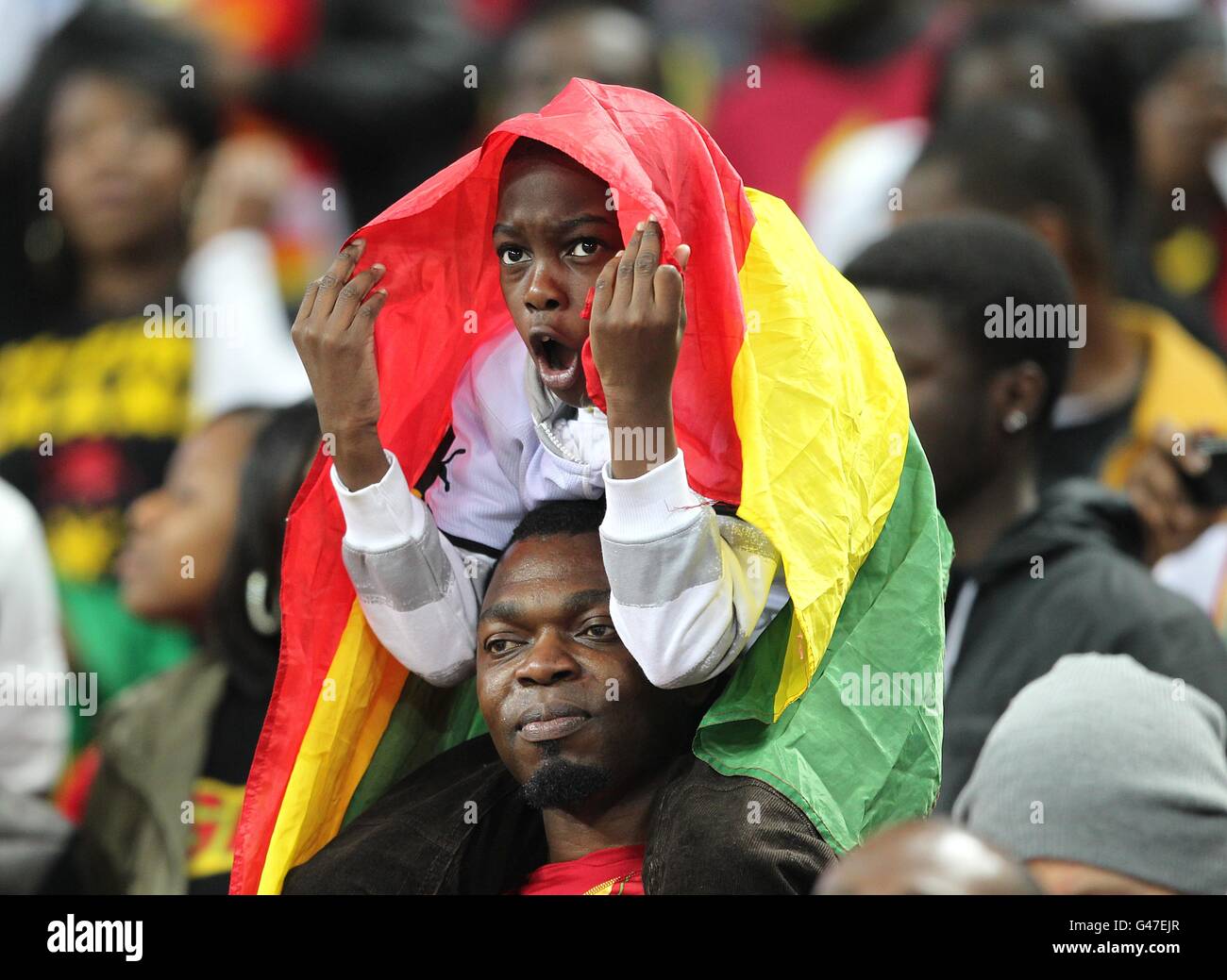 Football - International friendly - Angleterre v Ghana - Stade Wembley. Ghana fans dans les stands Banque D'Images