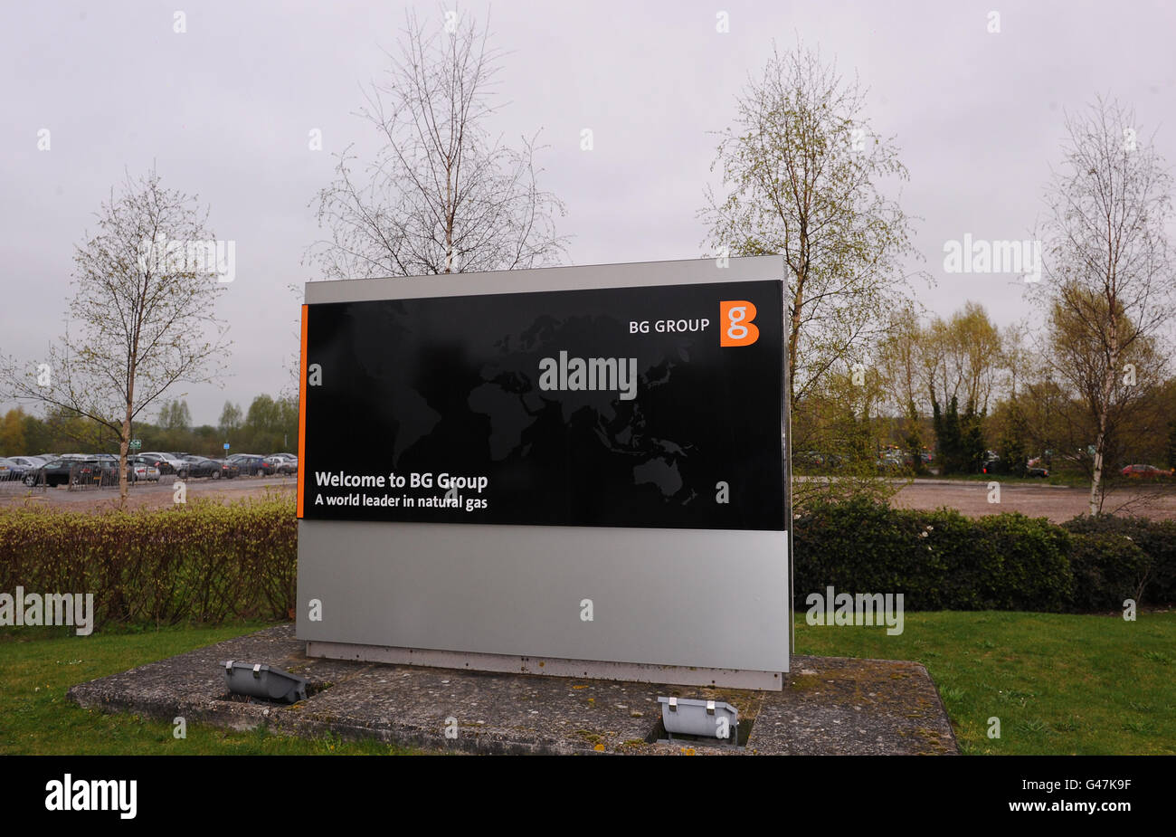 FTSE 100.Vue générale du siège du groupe BG dans le parc Thames Valley, Reading Banque D'Images