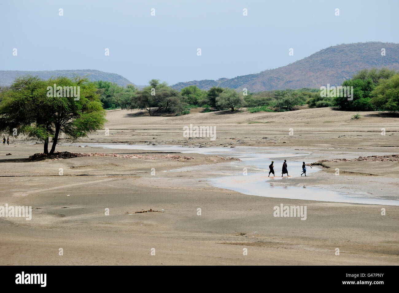 La région de Turkana, KENYA Turkana Kakuma , une tribu nilotique est vivant ici, la région est affectée en permanence par la sécheresse et la faim Banque D'Images