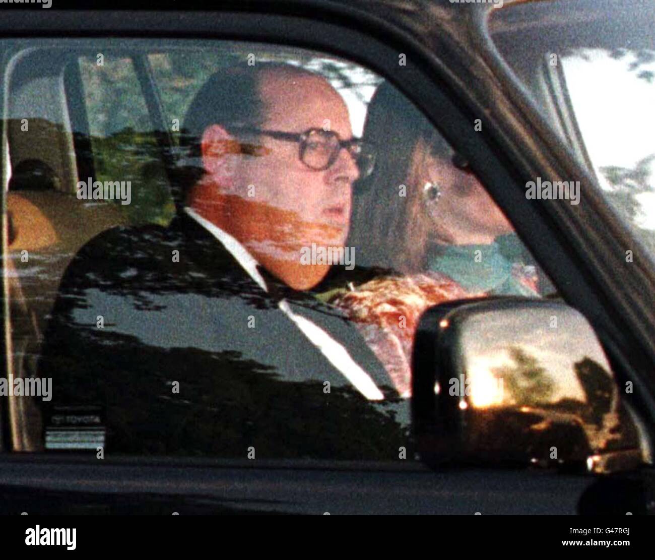 Nicholas Soames arrive ce soir pour la fête d'anniversaire de Camilla Parker Bowles à Highgrove House près de Tetbury (vendredi). Le Prince de Galles accueillait la fête. Photo de Jay Williams/PA. Banque D'Images