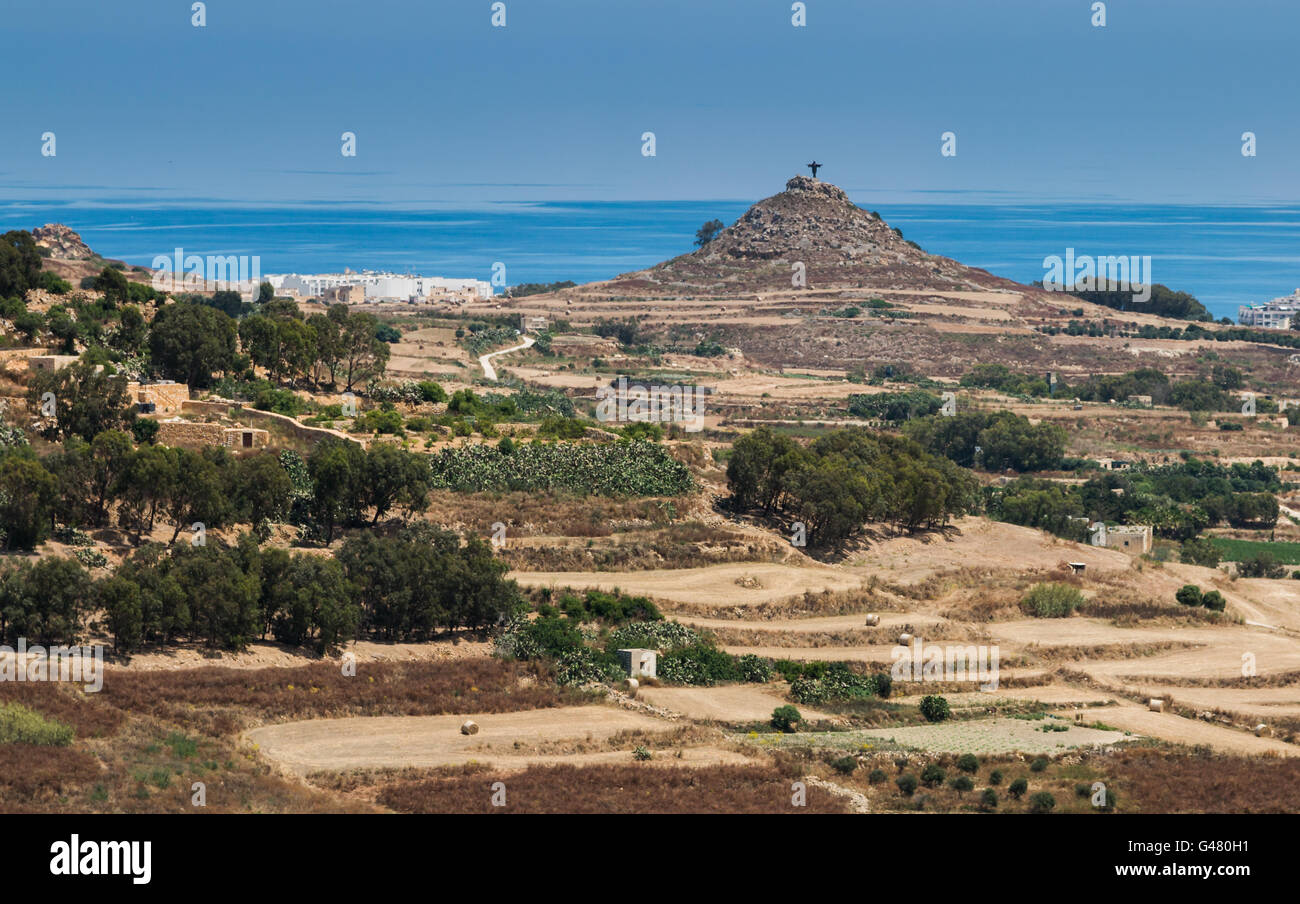Anciennes Salines sur le coût à Qbaijar près de Marsalforn, Gozo, Malte Banque D'Images