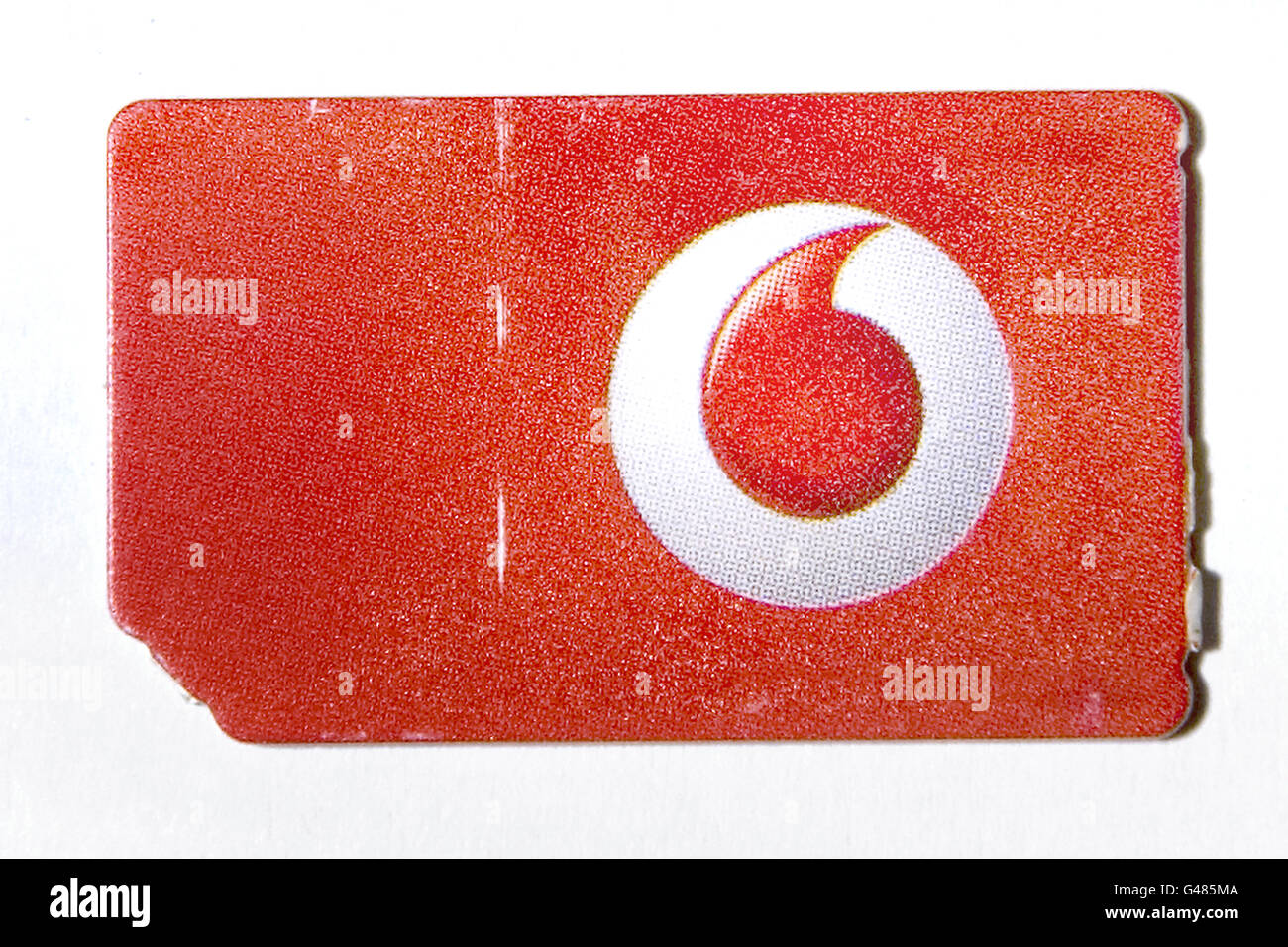FTSE 100. Une carte sim Vodafone Banque D'Images