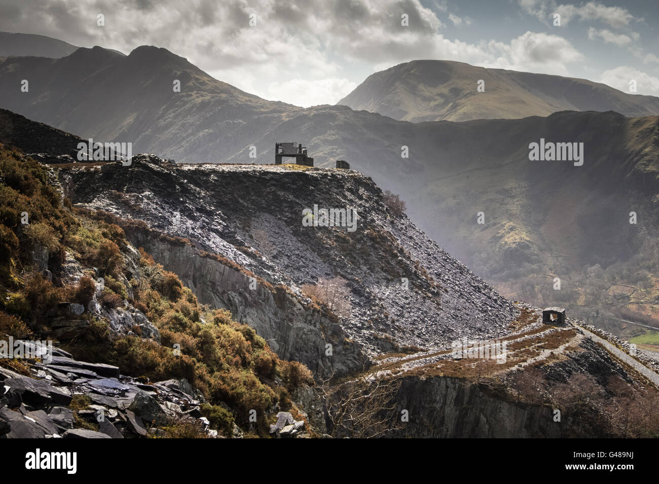 Dinorwic ardoisières, près de Llanberis Banque D'Images