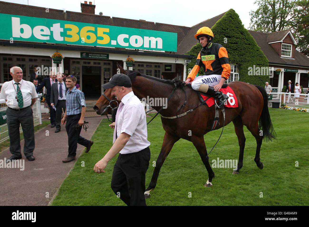 - Course de Chevaux Gold Cup bet365 Festival de Pâques - Sandown Park Banque D'Images