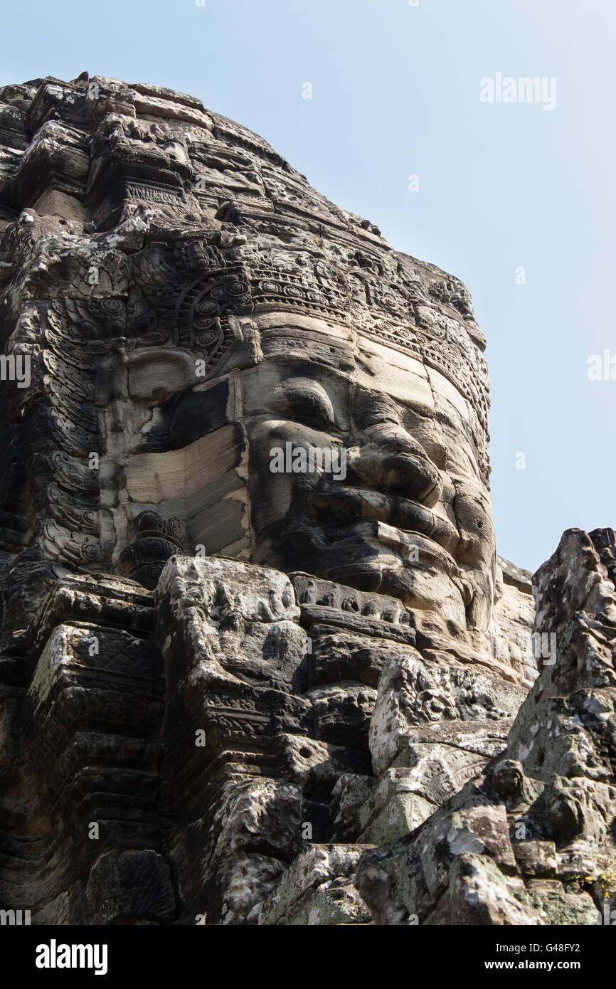 Visages du Bayon temple - Angkor Wat Banque D'Images