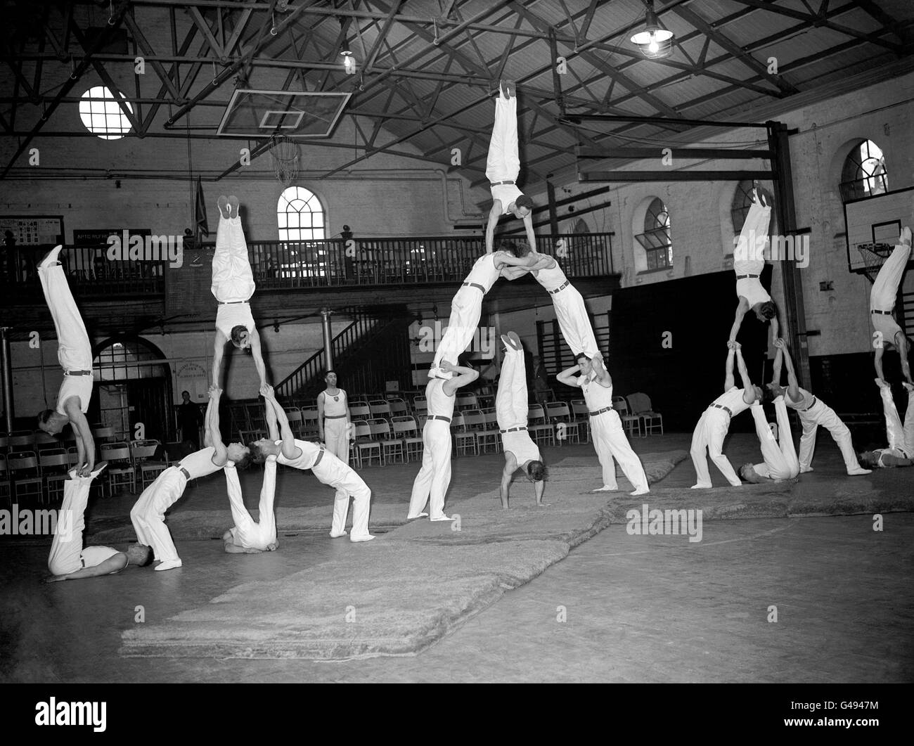 Gymnastique - Corps d'entraînement physique de l'Armée de terre - l'Armée de l'École d'entraînement physique - Aldershot Banque D'Images