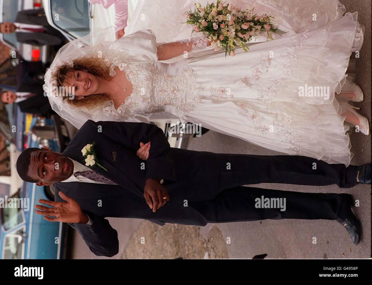 Frabk Bruno et Laura Wedding Banque D'Images