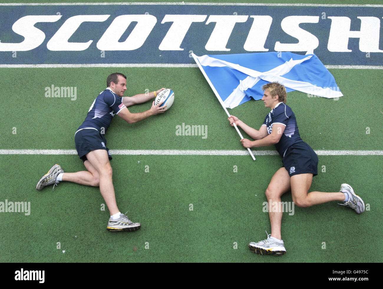 Rugby Union - Ecosse 7 Squad Annonce et session de formation - stade Murrayfield Banque D'Images