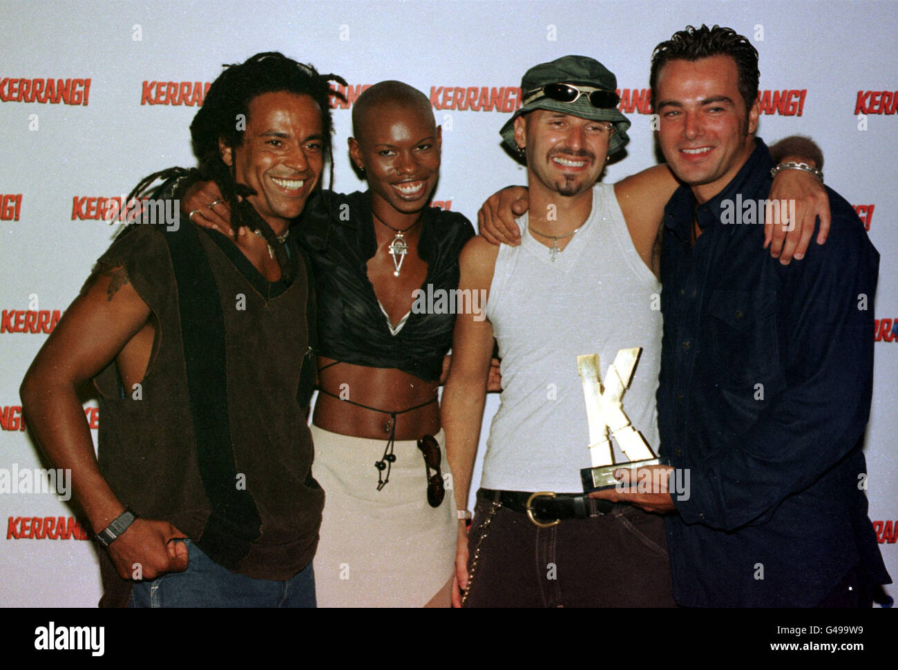 Skunk Anansie aux Kerrang awards 1997 à Londres Banque D'Images
