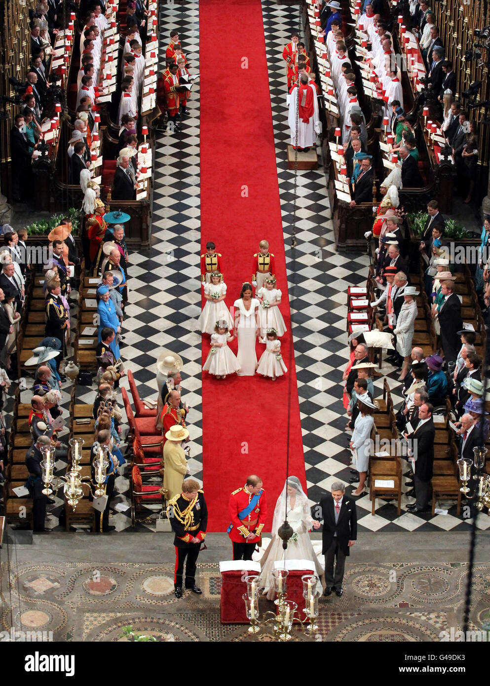 Le Prince William et Kate Middleton se préparent à être le wed Westminster Abbey. Banque D'Images