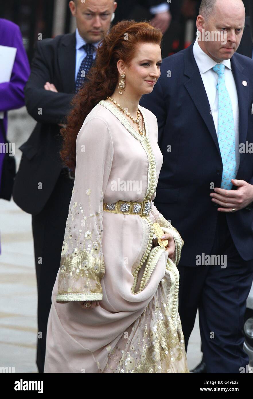 La princesse Lalla Salma du Maroc laisse le mariage du prince William à sa mariée Kate à l'abbaye de Westminster, Londres.APPUYEZ SUR ASSOCIATION photo.Date de la photo: Vendredi 29 avril 2011.Voir PA Story MARIAGE photo le crédit devrait se lire: Gareth Fuller/PA Wire Banque D'Images