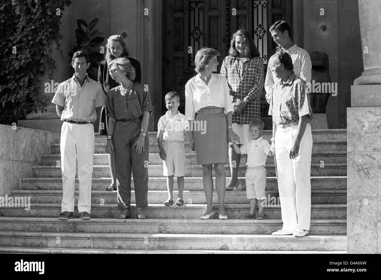 Image - Prince de Galles et de la famille - Maison de vacances ESPAGNE - Majorque Banque D'Images