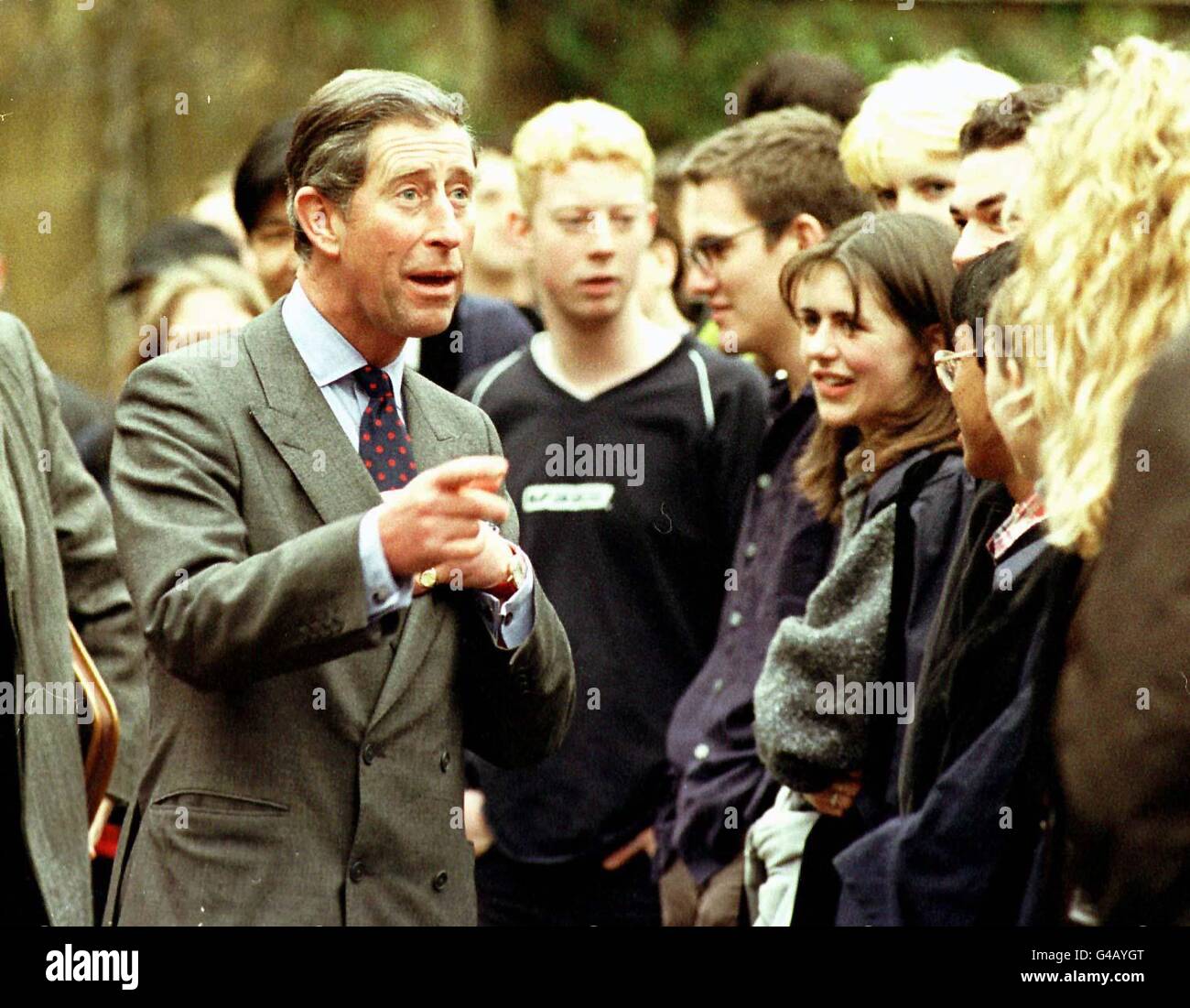 Visite du Prince de Galles et de 2 Banque D'Images