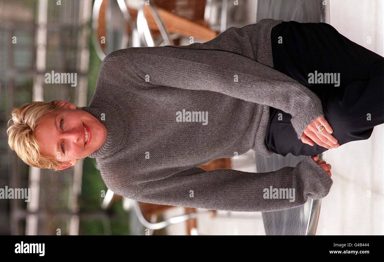L'actrice Ellen Degeneres, star de Channel 4 'Ellen' pose ce matin à Londres un photocall (lundi) pour promouvoir la projection britannique de son 'prochain épisode'.Photo de Peter J Jordan/PA. Banque D'Images