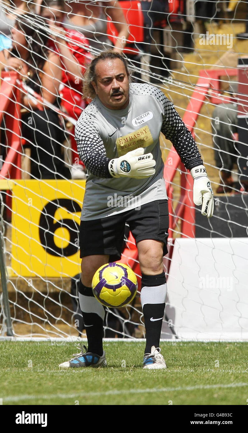 Celebrity Soccer six.Wagner participe à l'événement annuel Celebrity Soccer six, au Charlton Athletic FC, dans le sud-est de Londres. Banque D'Images