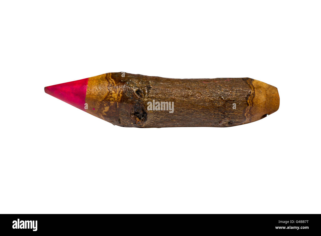 Crayon de couleur rose de la direction générale sur un fond blanc Banque D'Images