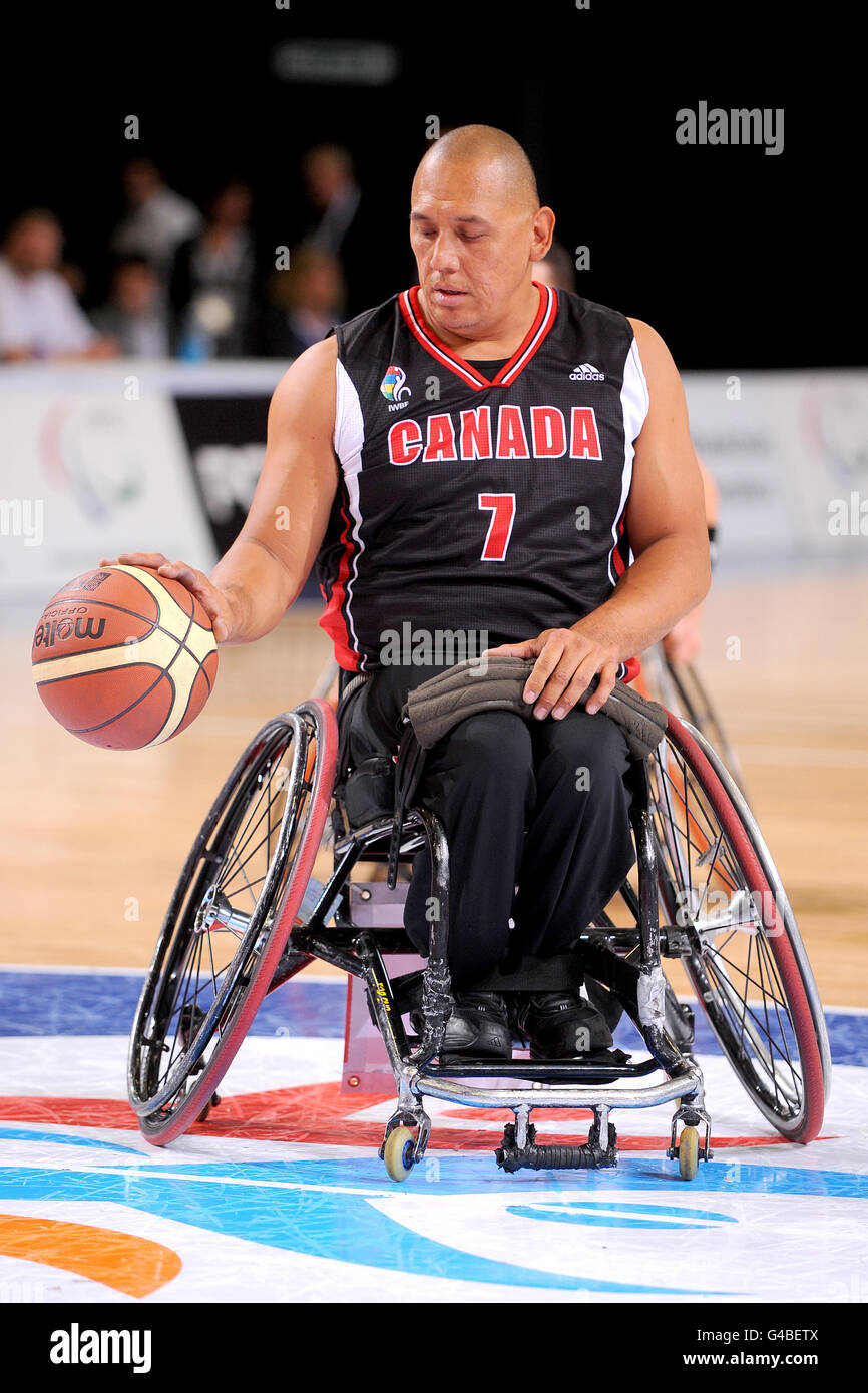 Paralympiques - coupe du monde paralympique BT 2011 - quatrième jour - Manchester.Richard Peter, Canada Banque D'Images