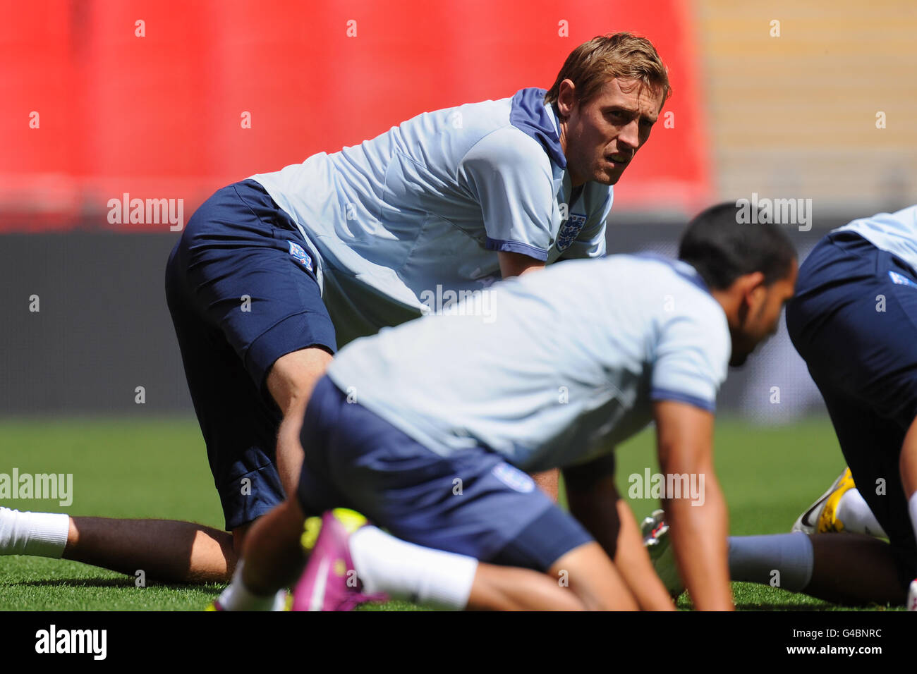 Football - UEFA Euro 2012 - Qualifications - Groupe G - Angleterre v Suisse - Angleterre la formation et conférence de presse - Stade de Wembley Banque D'Images