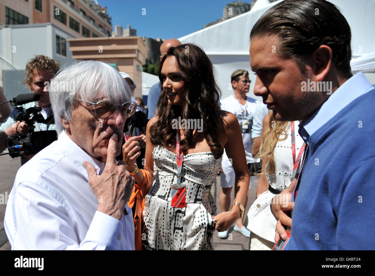 Président-directeur général de Formula One Managment Bernie Ecclestone (à gauche) et sa fille Tamara Ecclestone lors du Grand Prix de Monaco au circuit de Monaco, Monte Carlo. Banque D'Images
