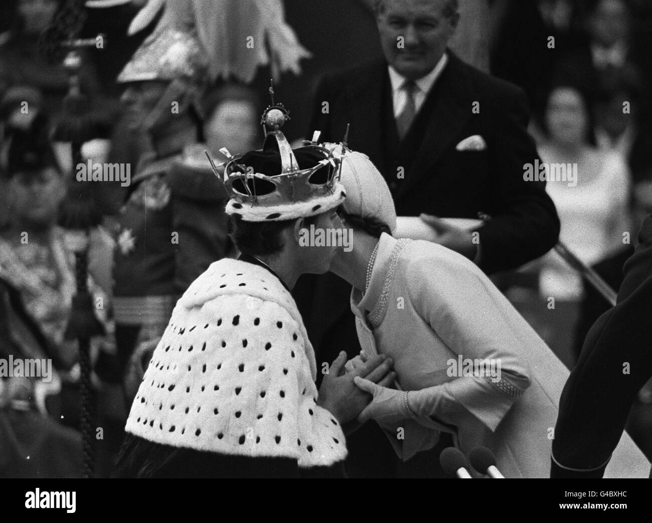 L'INVESTITURE DU PRINCE DE GALLES AU CHÂTEAU DE CAERNARFON Banque D'Images