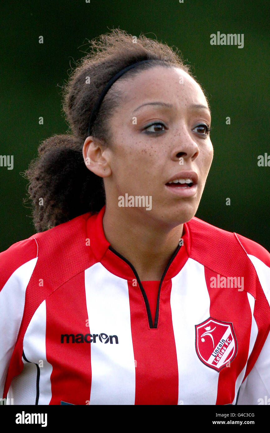 Soccer - FA Women's Super League - Lincoln Ladies contre Arsenal Ladies - Ashby Avenue. Jess Clarke, Lincoln Banque D'Images