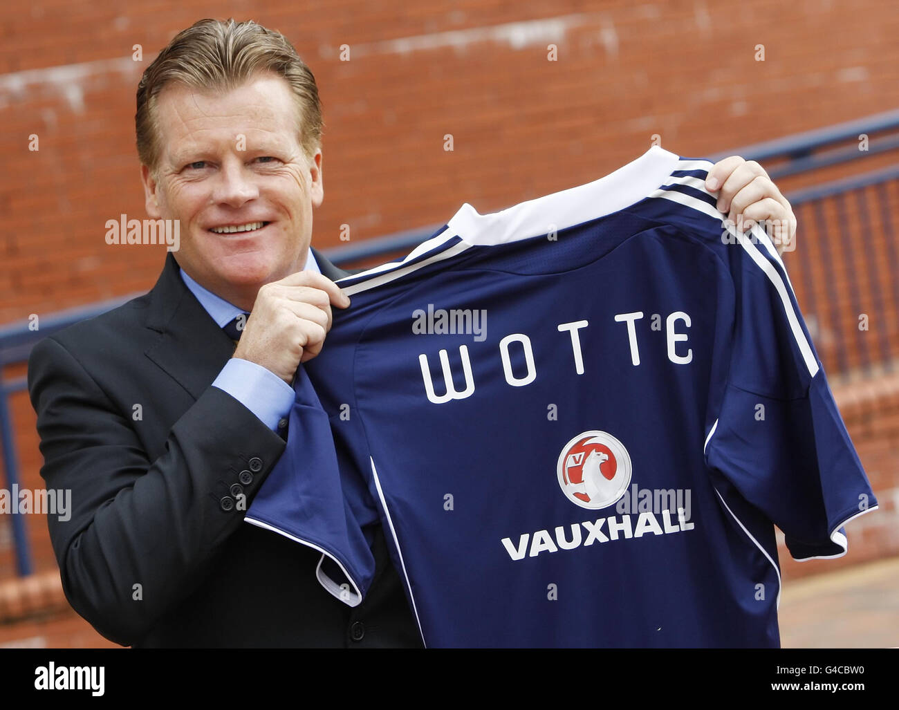 Mark Wotte, le nouveau directeur de la performance du Scottish FA, pendant le photocall à Hampden Park, Glasgow. Banque D'Images