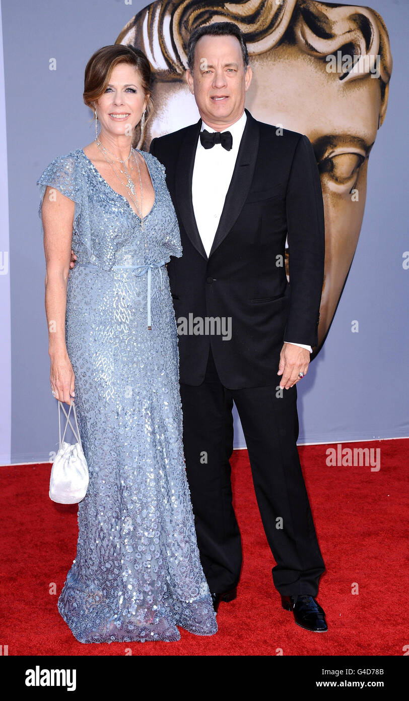 Rita Wilson et Tom Hanks assistent aux BAFTA Bits pour assister à l'événement qui s'est tenu au théâtre de Belasco à Los Angeles, Californie, États-Unis. Banque D'Images