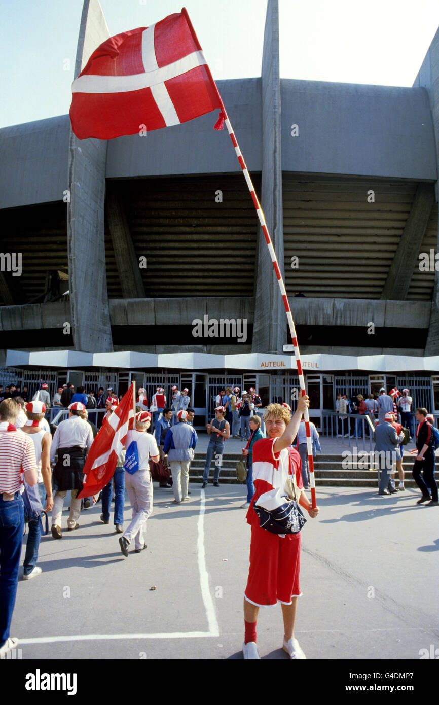 Championnats Européens de football - France 1984 - Groupe 1 - Danemark/France - Parc des Princes Banque D'Images